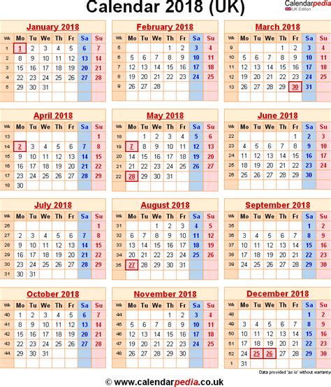 2018 Uk Bank Holidays Calendars Printable Printable Templates Letter