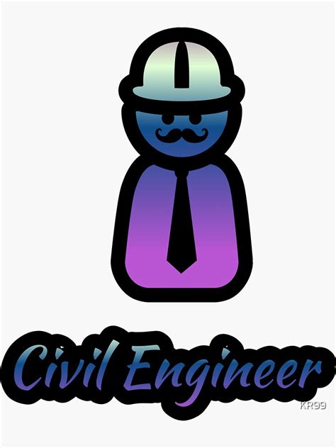 Civil Engineer Logo Sticker For Sale By Kr99 Redbubble