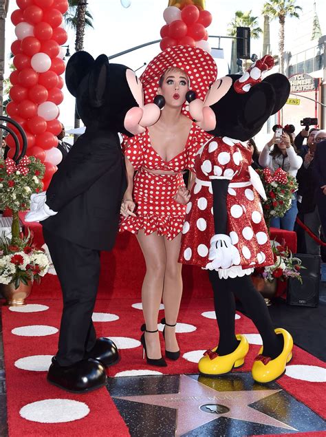 Katy Perry Minnie Mouse Honored With Star On The Hollywood Walk Of