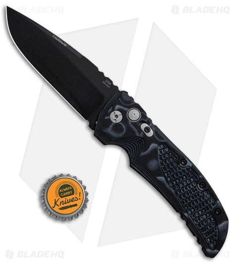 Hogue Knives Ex A01 Automatic Knife Black G 10 4 Black Blade Hq
