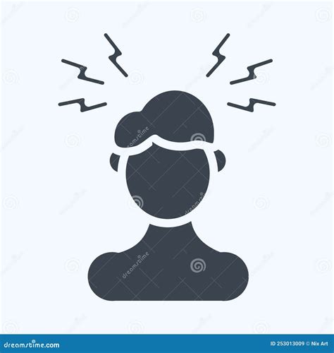 Icon Headaches Suitable For Flu Symbol Glyph Style Simple Design