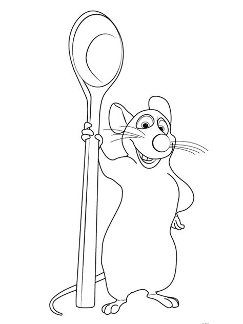 Remy Ratatouille Coloring Page Funny Coloring Pages