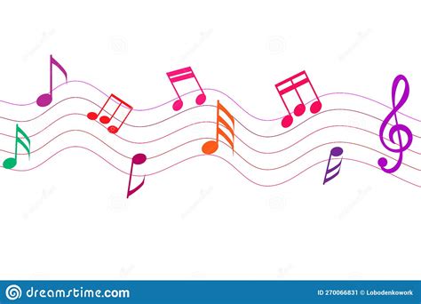 Music Notes Abstract Musical Background Stock Illustration