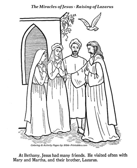 John reported in chapter 11 of his gospel that jesus raised lazarus from the dead. The Miracle of Raising of Lazarus Coloring Pages 1 | Bible ...