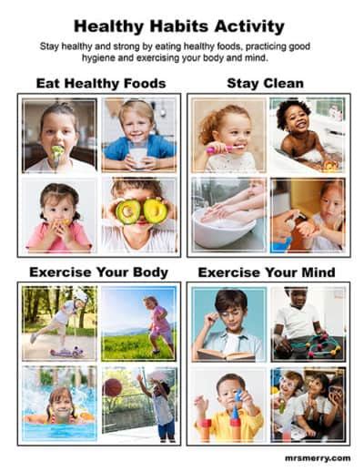 Free Printable Healthy Habits Kids Activity Mrs Merry