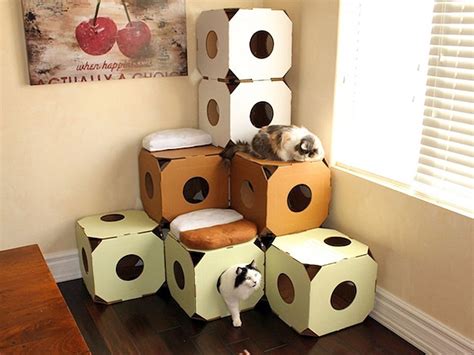 Cardboard Furniture The Cardboard Cat Condos Your Kitty Will Love