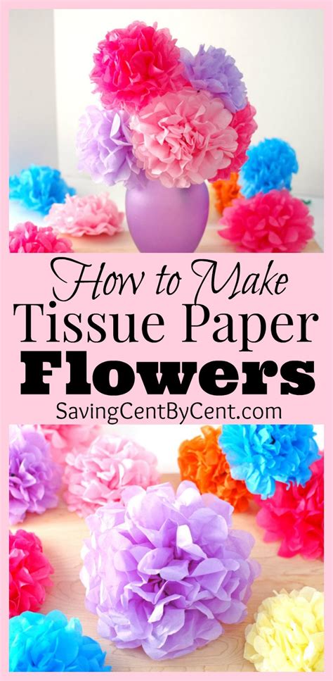 How To Make Tissue Paper Flowers Video Tutorial Saving