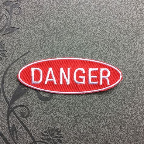 Danger Patch Warning Punk Individuality Patches Iron On Patches Sew On