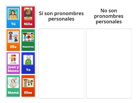 Pronombres Personales Categorize