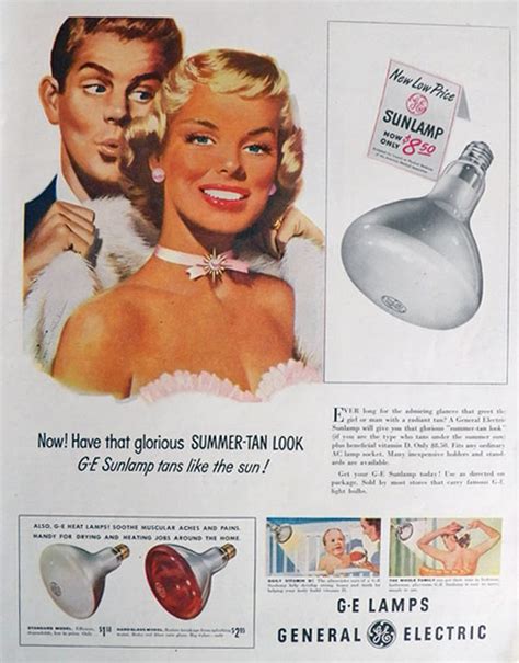 1949 GE Sunlamp Ad Jon Whitcomb Vintage Hardware Paint Ads