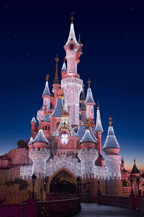 Disneyland Paris Castle At Night Images Amashusho