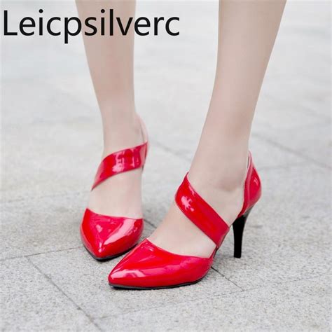 Pumps Spring And Autumn The New Fashion Sexy Slip On Pointed Shallow Mouth Fine Heel High