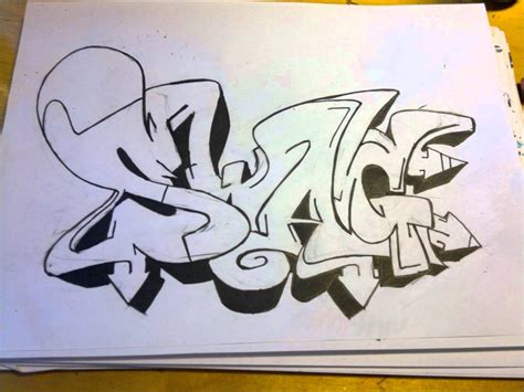 I typically do my graffiti style art in a hard cover sketchbook. Easy Graffiti Sketches at PaintingValley.com | Explore collection of Easy Graffiti Sketches
