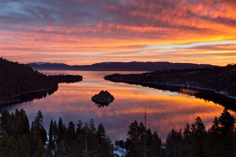 United States California Lake Tahoe Mountain Ranges Of The
