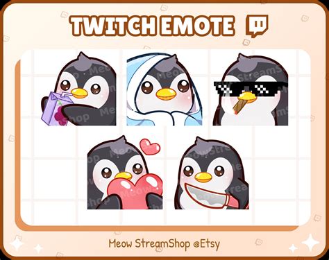 Discord Emotes Cute Penguins Extract Digital Drawing Art Reference