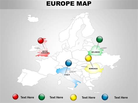 Continental Boundaries In European Map 1114 Presentation Graphics