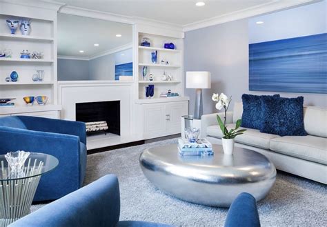 Majestic Blue And White Living Room Decor White Living Room Decor