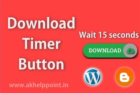 How To Add Countdown Timer On Download Button In Blogger Or Wordpress