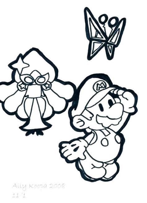 Super Paper Mario Coloring Pages At Free Printable