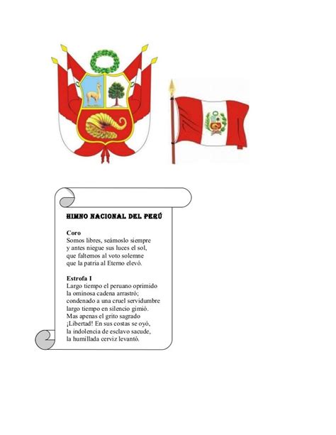 Historia Del Himno Nacional Del Peru National Symbols Symbols Images