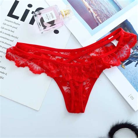 Womens Clothing Details About Women Lace Floral Briefs G String Crotchless Panties Thongs