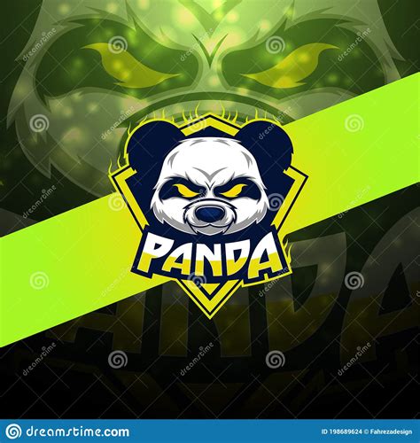 Panda Esport Mascot Logo Design Stock Vector Illustration Of China