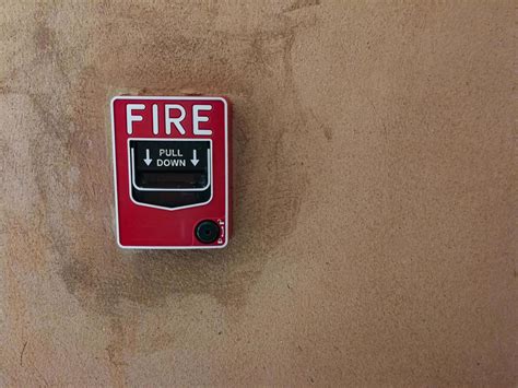 Fire Break Glass Alarm Switch On The Concrete Wall 6666697 Stock Photo
