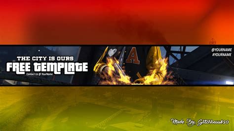 Photoshop Free Gta 5 Style Youtube Banner Template Psd Direct
