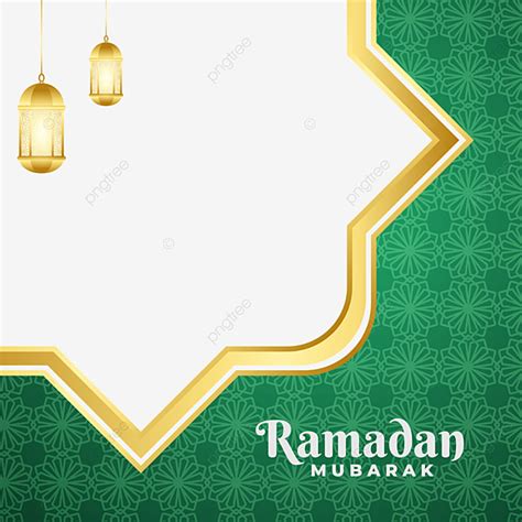 Green Ramadan Border With Islamic Ornament Ramadan Mubarak Ramadan