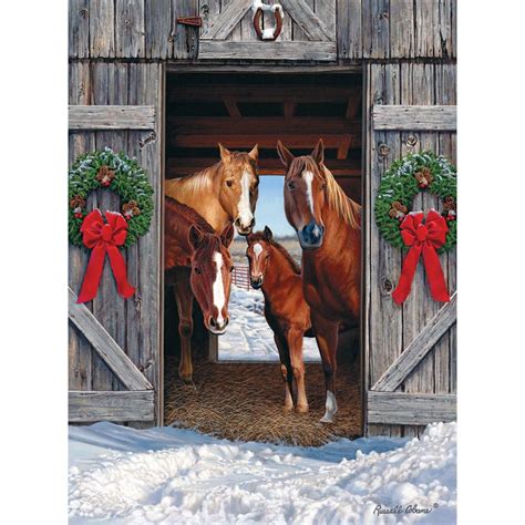 Horse Barn Christmas 500 Piece Jigsaw Puzzle Bits And Pieces