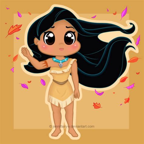 Disney Fan Art Pocahontas Chibi Disney Kawaii Disney Disney Cuties