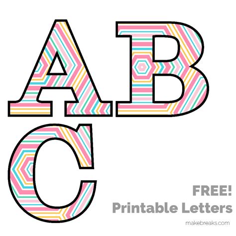 Free Printable Letters Numbers Archives Make Breaks