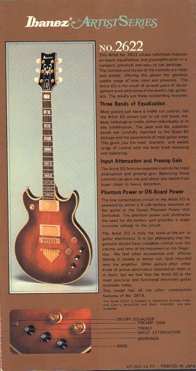 1977 Ibanez Guitar Catalog