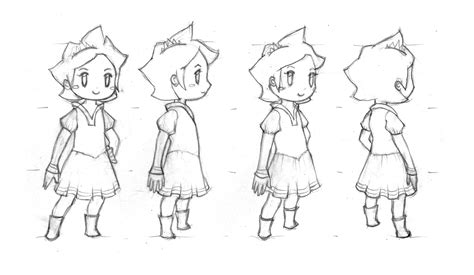 Simple character turnaround sketch | Character turnaround, Drawings, Art