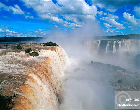 Devils Throat Fall Iguazu Waterfalls Stock Photo