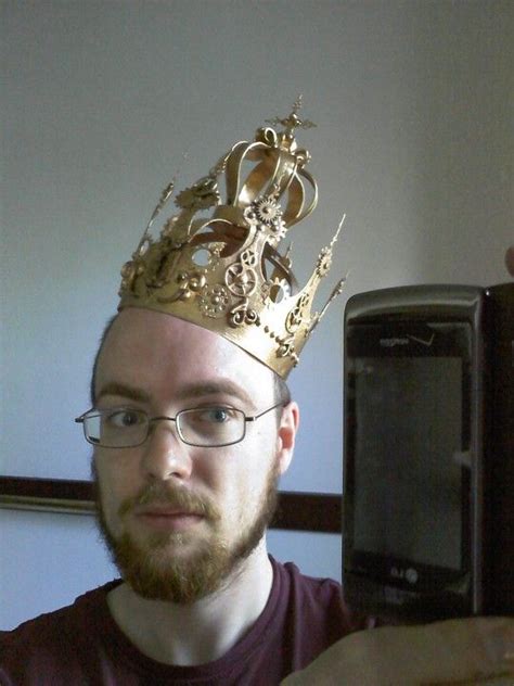 Here I Am Displaying The Crown On My Regal Head Face Make A Crown Diy