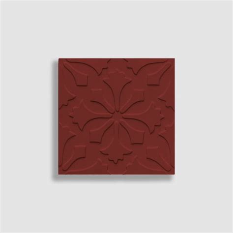 Embossed 051 Red Machuca Tile