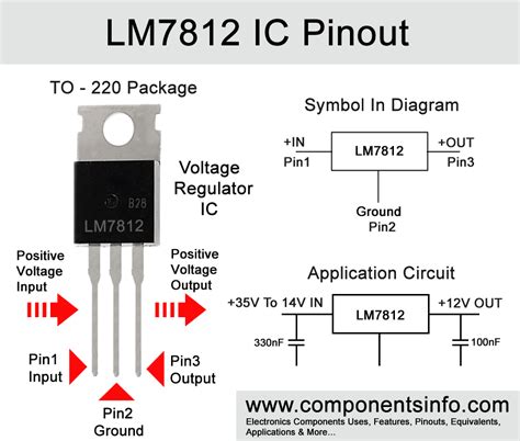 Lm7812 Voltage Regulator Ic Pinout Datasheet Circuit And