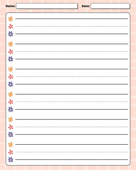 Writing Paper Templates For Second Grade