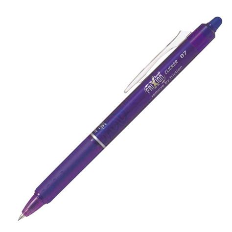 Pilot Frixion Violet Clicker Erasable Rollerball Gel Pen 07mm Fine Tip