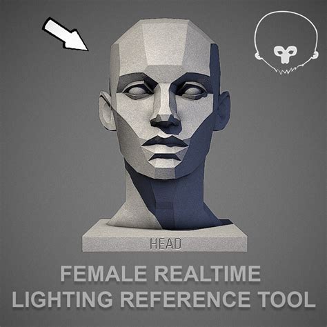 Artstation Female Head Light Reference Tool