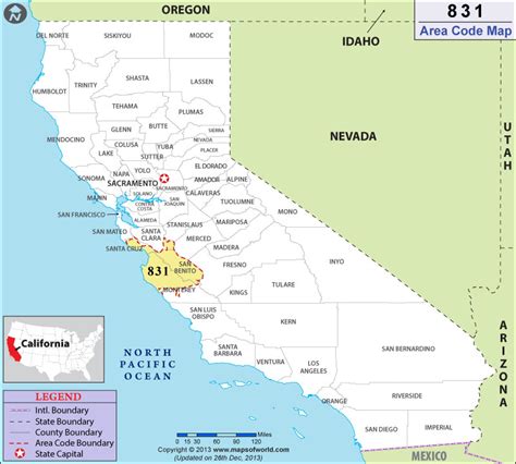 831 Area Code Map Where Is 831 Area Code In California