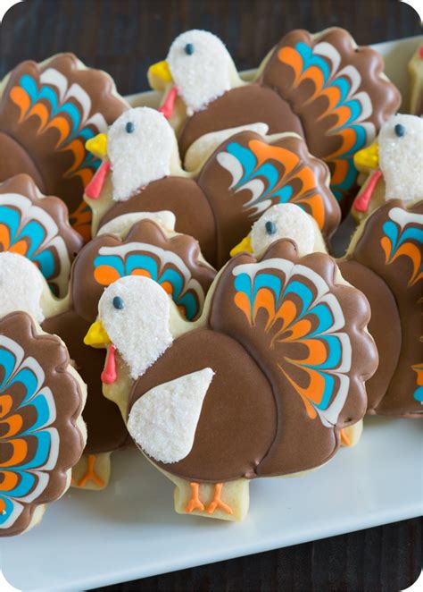 Four Decorated Turkey Cookies A Lame Blast From The Past Bake At