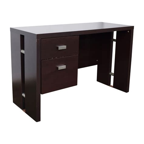 Drawers walmart com computer desk offers a perfect spot for two drawer factory shop with easy glide drawer handles walmart computer desk with. 76% OFF - Walmart Walmart Brown Desk with Two-Drawers / Tables