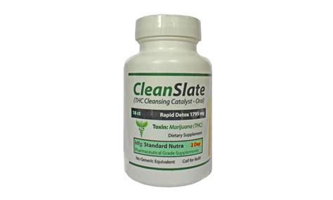 Clean Slate 2 Day Rapid Thc Remover And Detox Flush Fast Acting Detox