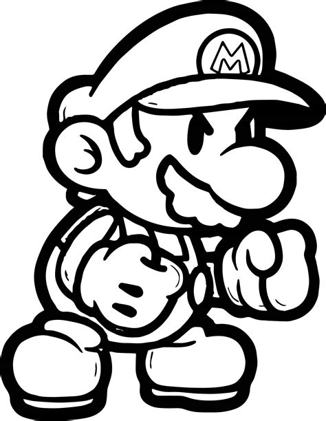 Paper Mario Coloring Pages To Print At Getdrawings Free Download
