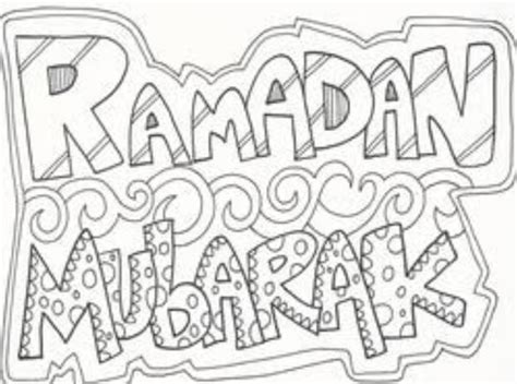 Mewarnai Gambar Suasana Ramadan Mubarak Imagesee