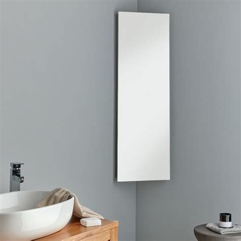 Wall Mounted Mirrored Corner Bathroom Cabinet Artcomcrea