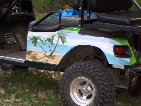 Golf Cart Large Beach Wrap Side Graphics Set Available In 3 Etsy