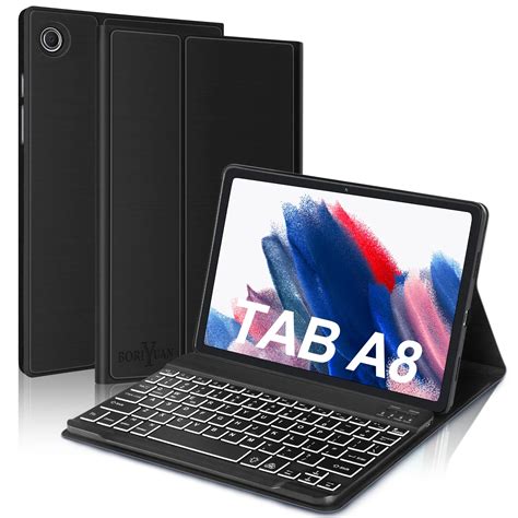 buy boriyuan keyboard case for samsung galaxy tab a8 10 5 2022 slim stand cover with